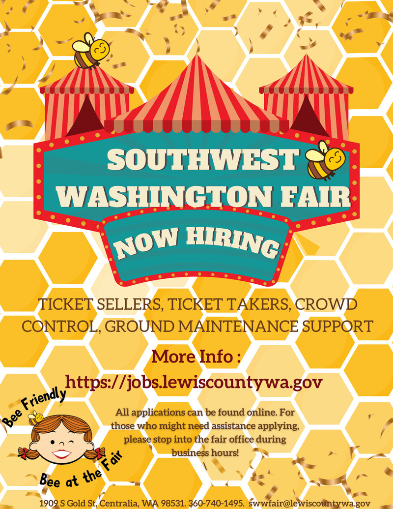 Job opportunities available now for the 2023 Southwest Washington Fair