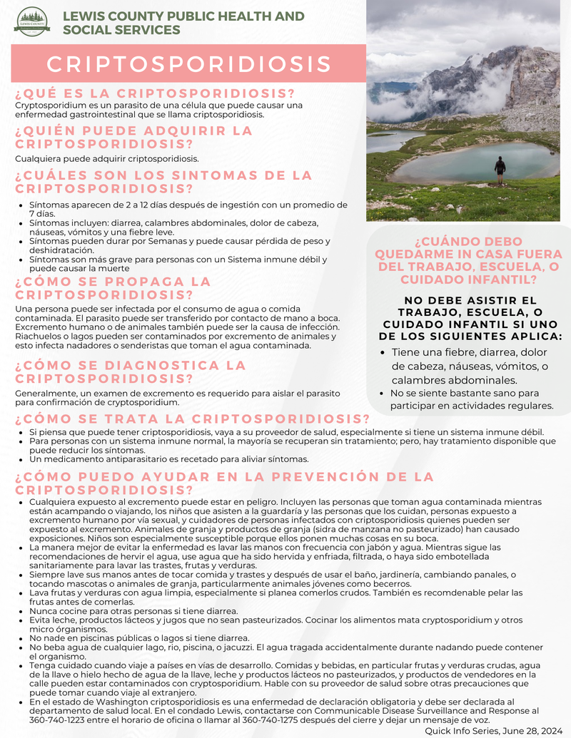 Cryptosporidium - Spanish