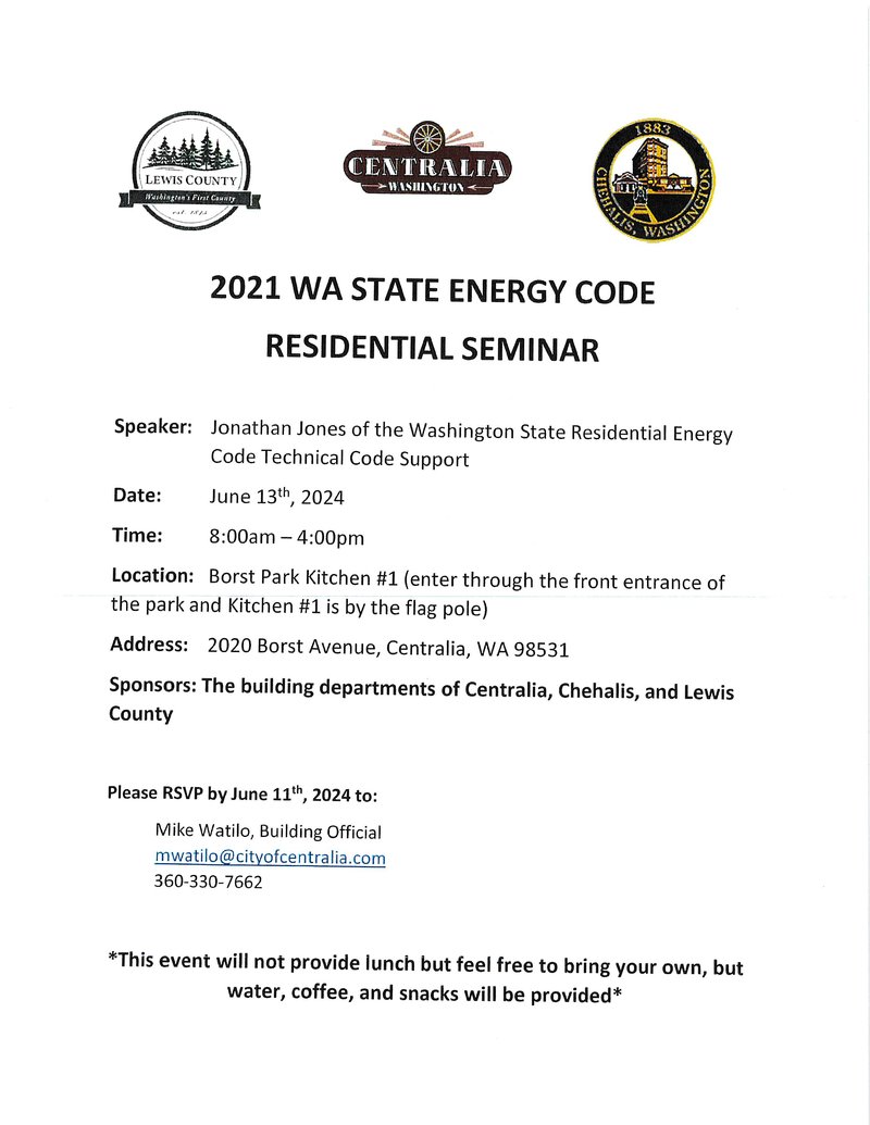 Energy Code Seminar Flyer