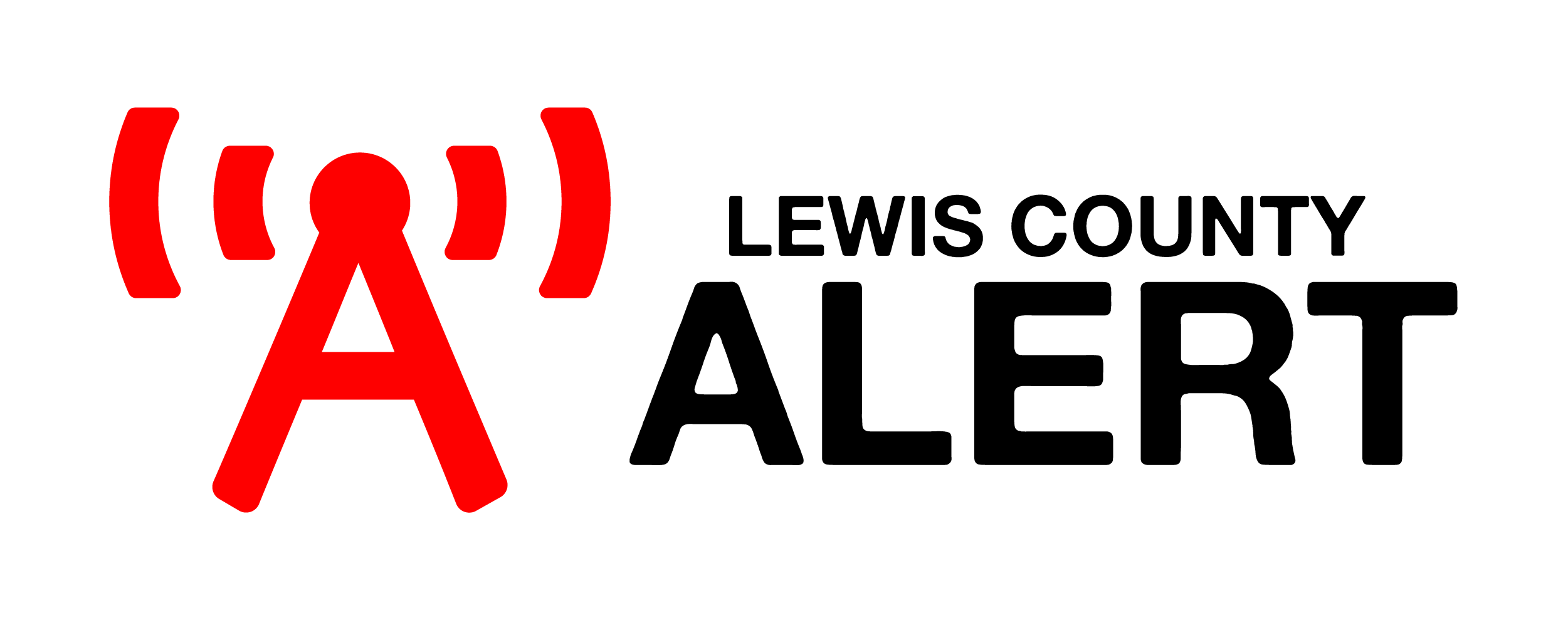 Lewis County Alert - Logo - Horizontal Lockup - web