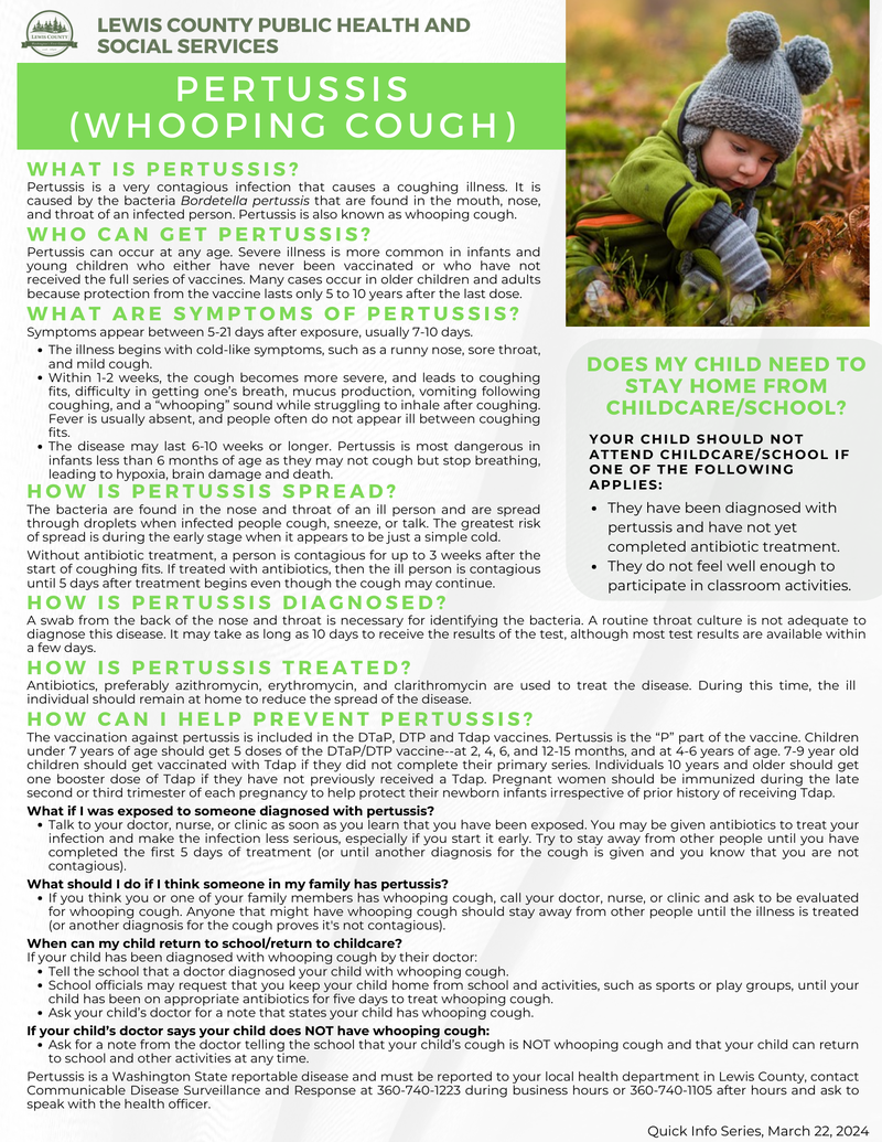 Pertusis (Whopping Cough) - English