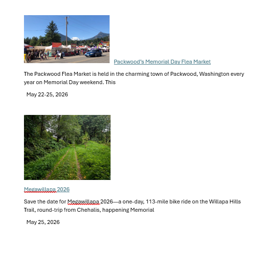 Upcoming events pg 4