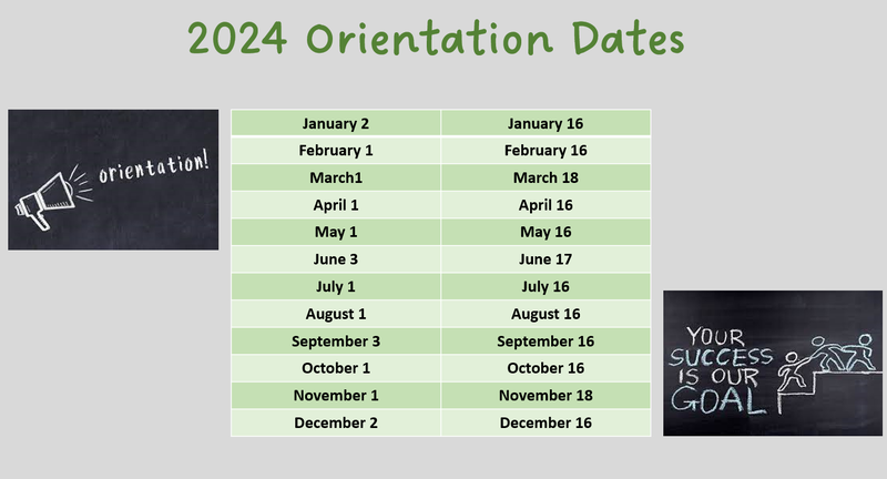 Orientation Dates for New Employees